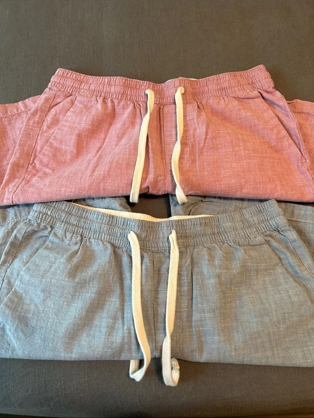 Banana Republic Men's Elastic waist Cotton Drawstring Shorts- 2 pairs